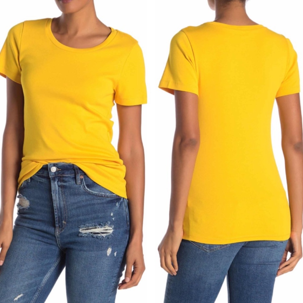 J. Crew Coral Rose Short Sleeve Crew Neck Tee-Shirt - Picture 6 of 8